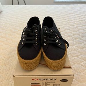 Superga Platform Sneaker Navy Blue Sz 6